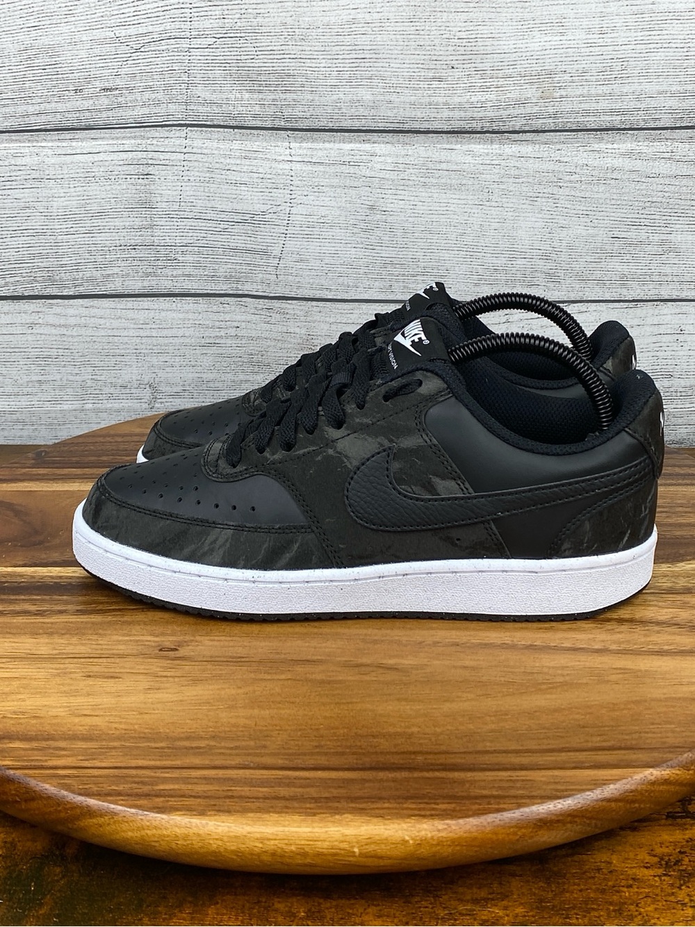 Nike Court Vision Low Black White Sneakers HQ4377-001 Women’s Shoe Size 8